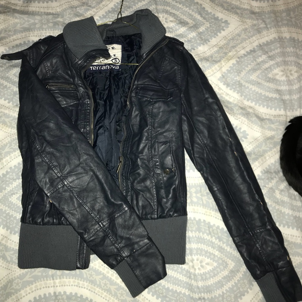 Terranova Leather Puffy Jacket